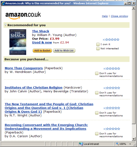 Amazon.co.uk recommends